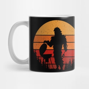 Retro Vintage Bigfoot Camping Breakfast Outdoors Sasquatch Mug